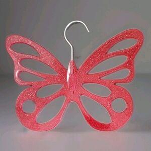Pink Glitter Butterfly Belt or Scarf Hanger